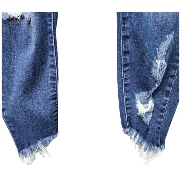 Kancan Denim Jeans Womens 9/28 Blue Stretchy Cotton Distressed Zip Fly Casual - Picture 4 of 12